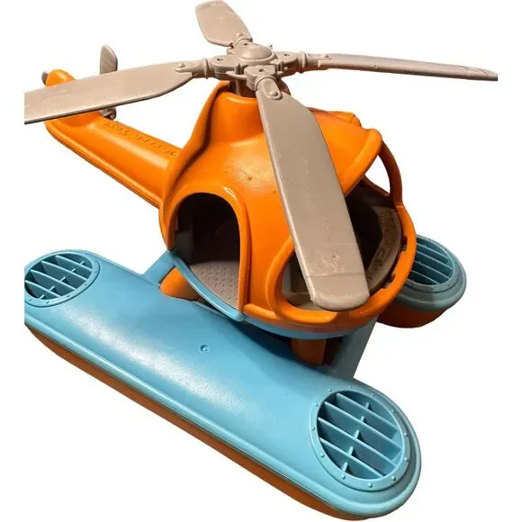 Green Toys Plastic Sea Plane & Boat Bath Toy Water Airplane Floats Made In USA - Picture 3 of 8